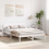 VidaXL vidaXL Bed Frame with Headboard White 150 x 200 cm Solid Pine Wood 3