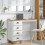 VidaXL vidaXL Writing Desk ASKIM White 95 x 40 x 75 cm Solid Pine Wood 4