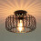 [Modern Black Ceiling Light] Modern Black Metal Ceiling Light | Flame Round Lampshade Pendant with E27 Socket 1