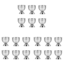 Egg Cup Tray Stainless Steel Soft Boiled Egg Cup Holder Can Be Made of Small Wine Glasses 18 Sets