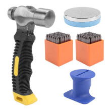 Metal Stamping Kit, 74 Pcs 0.3cm Art Font Uppercase and Lowercase Letter Punch and Number Punch Set, Metal Stamping Jig