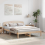 VidaXL vidaXL Bed Frame with Headboard Natural 150 x 200 cm Solid Pine Wood 3