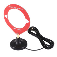 Antena de Loop de 10kHz A 180MHz com Conversor de Base SMA, Antena de Banda Larga de Ondas Curtas Tipo Donut para Intercomunicação SDR