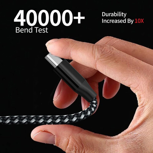 Cable de datos para teléfono móvil compatible con Android, Apple, Huawei, Samsung, cable de carga USB de carga rápida, estilo moderno._M 1
