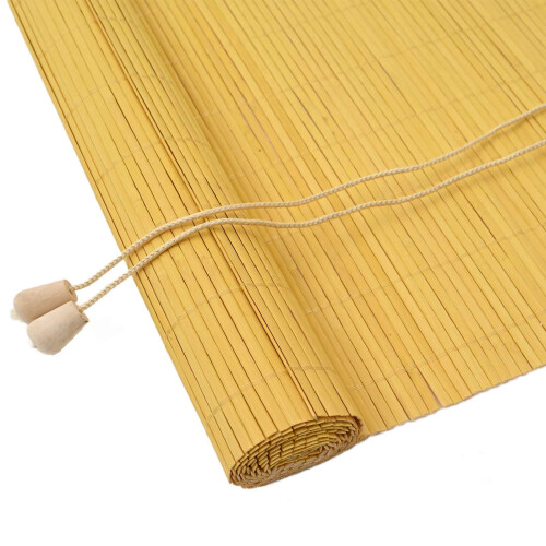VidaXL vidaXL Rollo Gelb 150 x 160 cm Bambus 1