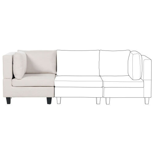 Beliani Corner Seat UNSTAD Fabric Light Beige 1