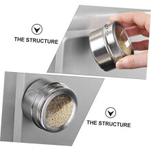 Magnetic Spice Tins 8Pcs,Stainless-Steel Magnetic Spice Container Magnetic Spice Jars Easy to Clean and Rust Free