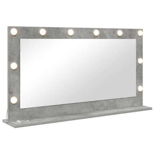 VidaXL vidaXL Vanity Mirror Rectangular Concrete Grey 100 x 55 x 18 cm 1