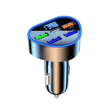 Autolaturi kaksoispikalatauskaapelilla, 120 W:n tehokas tupakansytytinsovitin, USB-supernopea_M