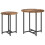 VidaXL vidaXL Side Table Set 2 pcs Smoked Oak and Black 2