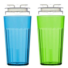 Cup-Paket 2-Pack Montessori-Avvänjningsträning för Småbarn, Öppen Kopp, Långsamt Spill, Träningskopp med 360 Kant
