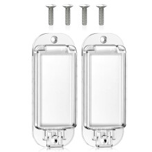 Set van 2 Lichtschakelaarbeschermers, Kindveilige Wandschakelaarbeschermer met Afdekplaat en Schroeven