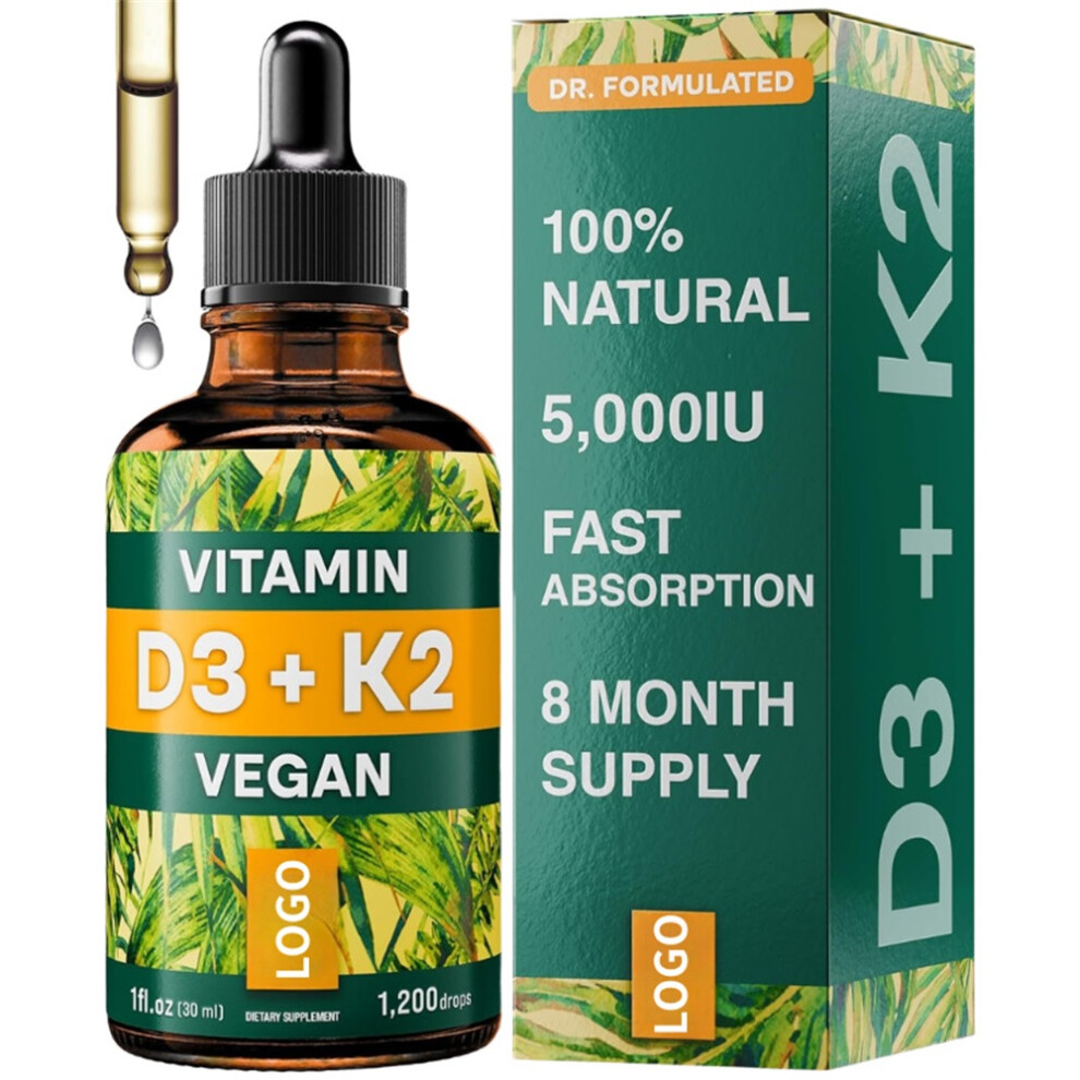 Cxinlky (100Ml) Vitamin D3 K2 Liquid Drops Oral Dietary Supplement Liquid Vitamin Drop For Daily Nutritional Support
