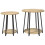 VidaXL vidaXL Side Table Set with Shelf 2 pcs Sonoma Oak and Black 2
