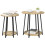 VidaXL vidaXL Side Table Set with Shelf 2 pcs Sonoma Oak and Black 3