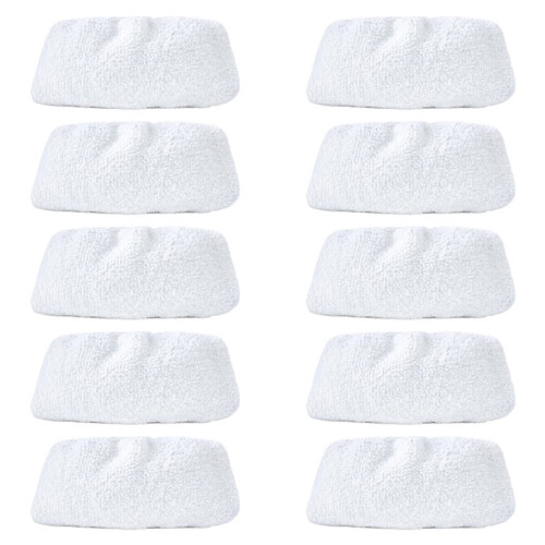 Basics Universal Microfibre Cloths for Steam Cleaner, Replacement Pad, Washable, 10-Pack