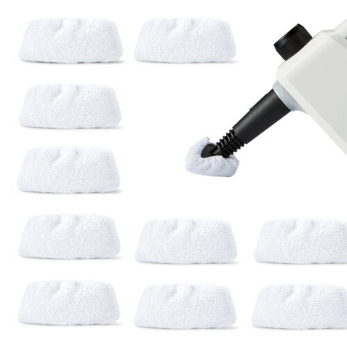 Basics Universal Microfibre Cloths for Steam Cleaner, Replacement Pad, Washable, 10-Pack 2