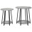 VidaXL vidaXL Side Table Set with Shelf 2 pcs Grey Sonoma and Black 2