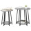 VidaXL vidaXL Side Table Set with Shelf 2 pcs Grey Sonoma and Black 3