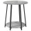 VidaXL vidaXL Side Table Set with Shelf 2 pcs Grey Sonoma and Black 5