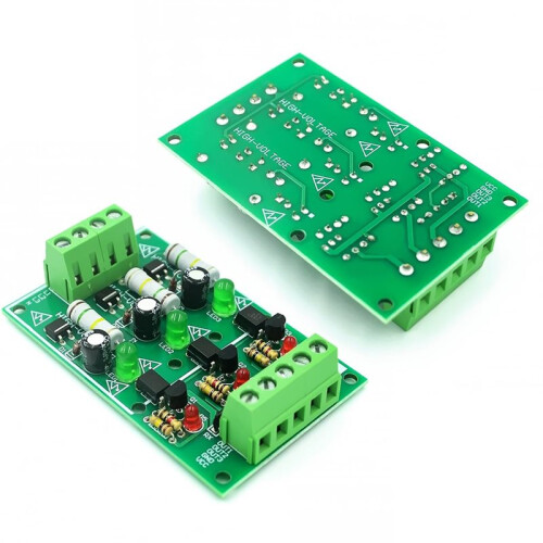 3 Channel AC 220V Optocoupler Module AC Alternating Current Detect Module 3-5V or PLC 24V Level Power for PLC MCU 2