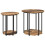 VidaXL vidaXL Side Table Set with Shelf 2 pcs Brown 2