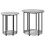 VidaXL vidaXL Side Table Set with Shelf 2 pcs Grey 2