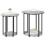 VidaXL vidaXL Side Table Set with Shelf 2 pcs Grey 3