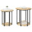 VidaXL vidaXL Side Table Set with Shelf 2 pcs Brown 3