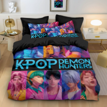 (King 240*220cm) Duvet Cover For Kpop Demon Hunters Series Printed Bedding Cartoon Pillowcase