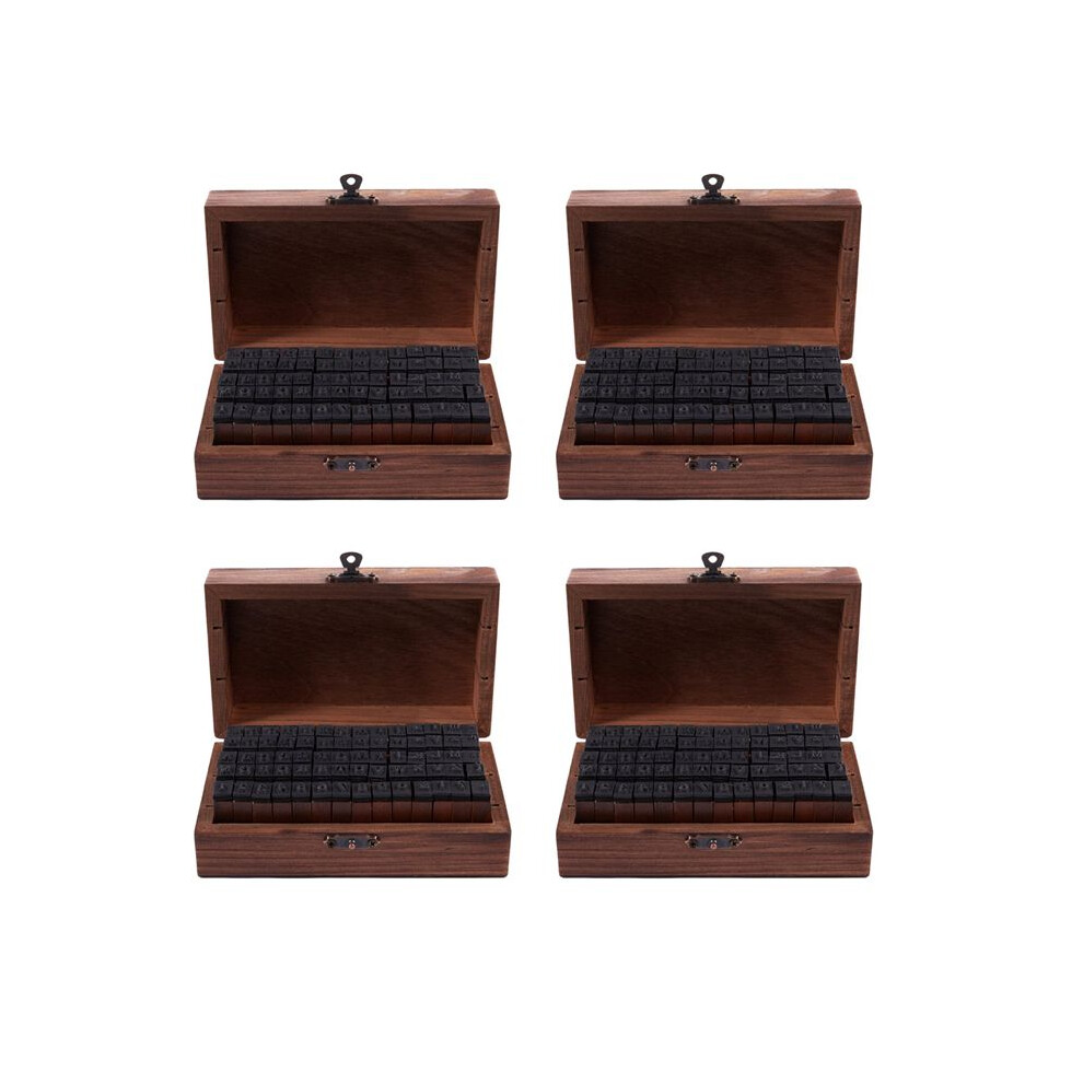 Rubber Stamp Alphabet Number Symbol Wooden Box Set Print Style Wood Letter 280Pcs 6033232225990