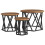 VidaXL vidaXL Nesting Side Table 3 pcs Old Wood Engineered Wood and Steel 2