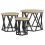 VidaXL vidaXL Nesting Side Table 3 pcs Sonoma Oak Engineered Wood and Steel 2