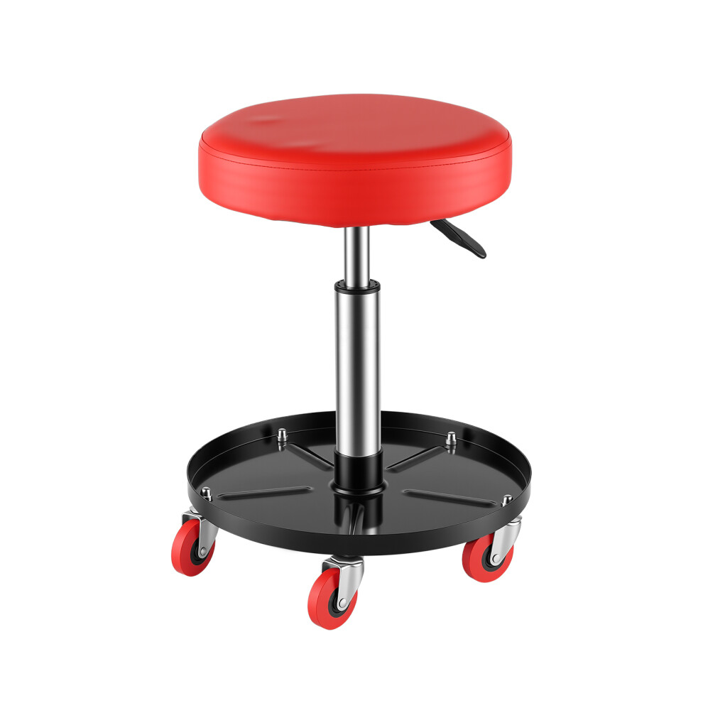 Rolling Mechanic Stool With Wheels, 300 Lbs Capacity Garage Work Seat, Padded Roller Creeper Seat For Garage, Workshop & Auto Repair 782429082552