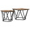 VidaXL vidaXL Side Table Set 2 pcs Smoked Oak Engineered Wood and Steel 2