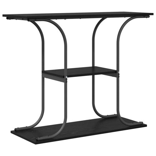 VidaXL vidaXL Console Table Black Oak 101 x 35 x 80.5 cm Engineered Wood 1