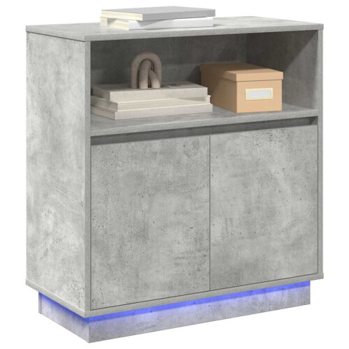 VidaXL vidaXL LED Sideboard Concrete grey 71 x 34.5 x 75 cm Engineered Wood 2