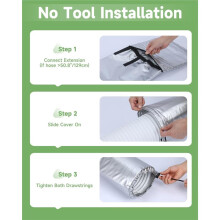 Portable AC Hose Insulation Sleeve,4-Layer Aluminum Foil Insulated Air Conditioner Hose Cover for 5" & 5.9" Exhaust Hose