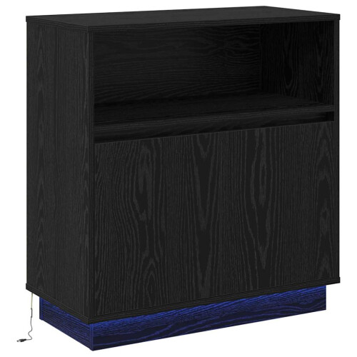 VidaXL vidaXL LED Sideboard Black Oak 71 x 34.5 x 75 cm Engineered Wood 1