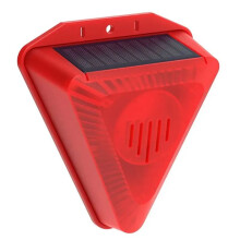 Lampe D'Alarme Solaire avec Sirène de 129 DB, Étanche, pour L'Extérieur et Détecteur de Loups Sauvages