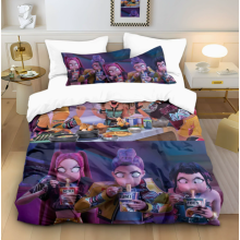 (Single 135*200cm) Duvet Cover For Kpop Demon Hunters Series Printed Bedding Cartoon Pillowcase