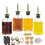 Set di Flaconi Dispenser per Sciroppo, Flaconi In Vetro per Sciroppo da Caffè, Accessori per Bar con Beccuccio In Metallo e Etichette. 1