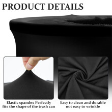 2 Fundas de Spandex para Cubos de Basura Redondos de 32 Galones para Interiores, Cocinas y Exteriores, Sin Cubo de Basura.