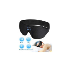 Cluasáin Chodlata 3 i 1 Masc Súile agus Ceannbhanda Bluetooth 5 0 Micreafón Tógtha Isteach Fuaim Ardghléine agus Seinnt Suas le 10 nUai