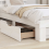 VidaXL vidaXL Bed Frame with Headboard White 90 x 190 cm Solid Pine Wood 4
