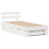 VidaXL vidaXL Bed Frame with Headboard White 90 x 190 cm Solid Pine Wood 5
