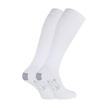 2 paar wit kniehoog anti-embolie compressiekousen met geleidelijke druk, XL