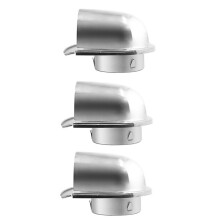 3pcs 6Inch 150mm Waterproof Stainless Steel Vent Vent Hood Anti-Corrosion Exhaust Extractor for Wall Air Outlet Cover,A