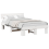 VidaXL vidaXL Bed Frame with Headboard White 135 x 190 cm Solid Pine Wood 2