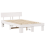 VidaXL vidaXL Bed Frame with Headboard White 135 x 190 cm Solid Pine Wood 4